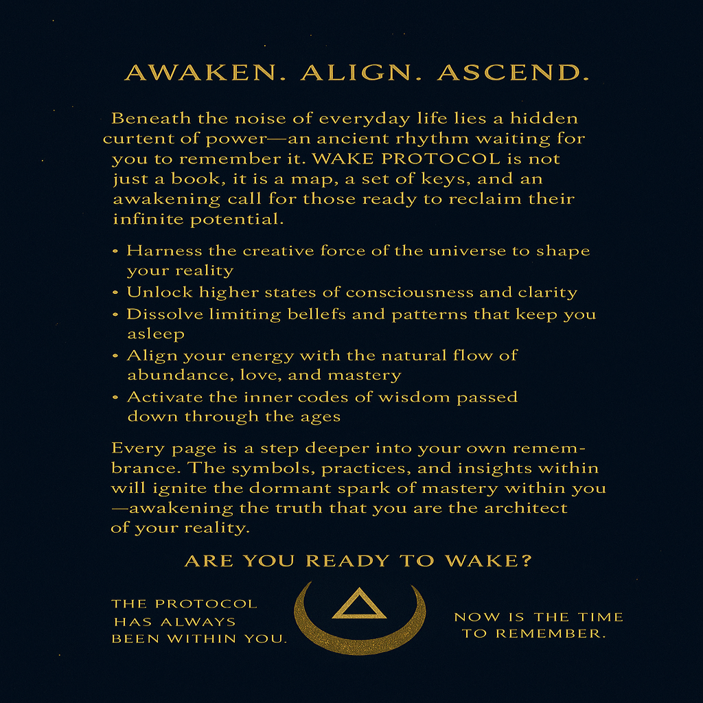 Wake protocol: Quantum attraction secret methods of manifestation (E-book)