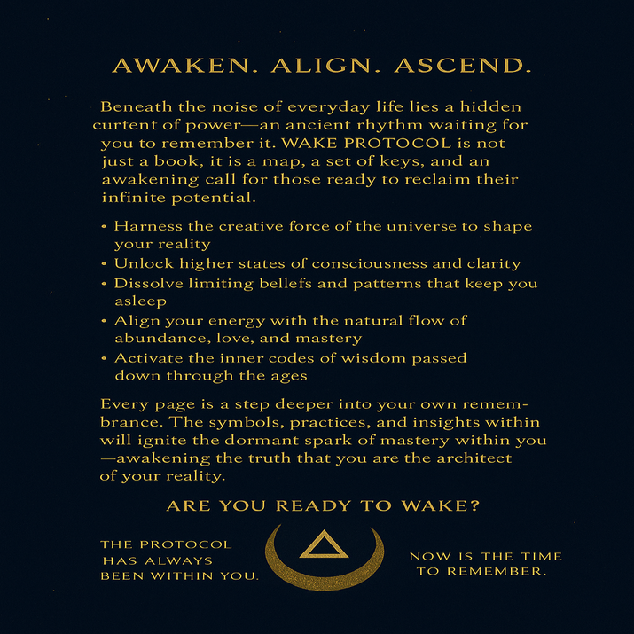 Wake protocol: Quantum attraction secret methods of manifestation (E-book)